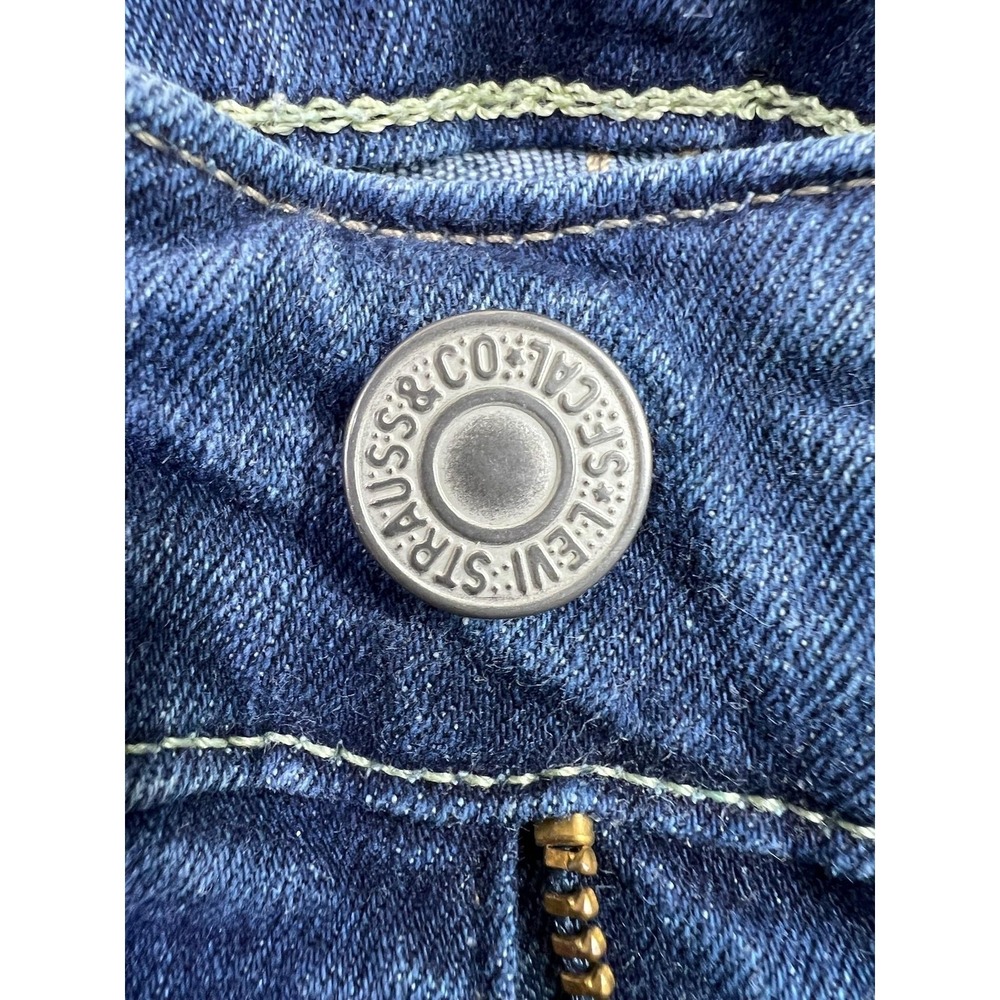 Levis Premium 721 High Rise Skinny Jeans Womens 26x29 Blue Distressed Denim - Picture 6 of 15